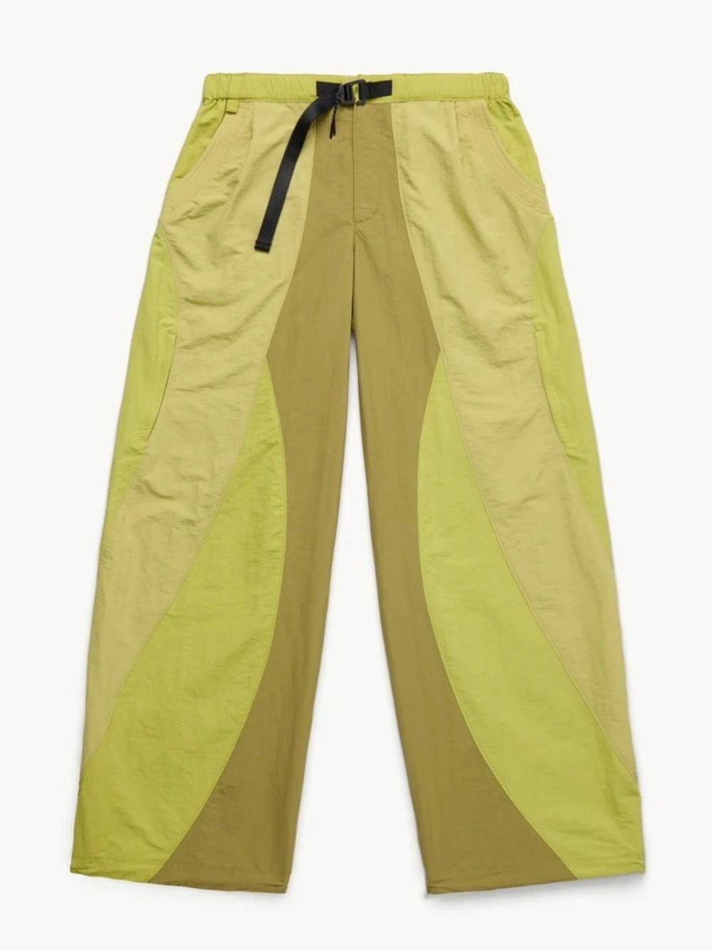 Kawa Club Cicada Pants - Unisex Two-Tone Olive & Lime Wide-Leg Outdoor Pants